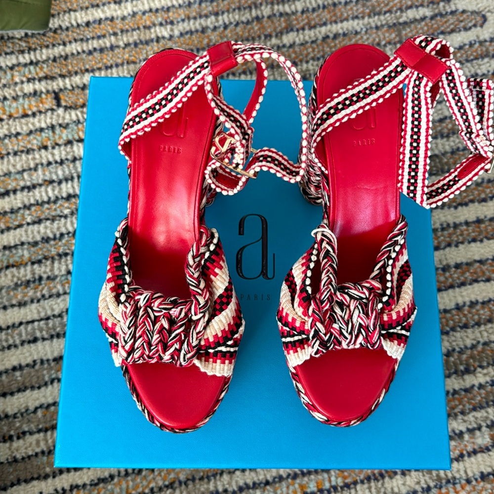 Antolina fabric platform heels: 38